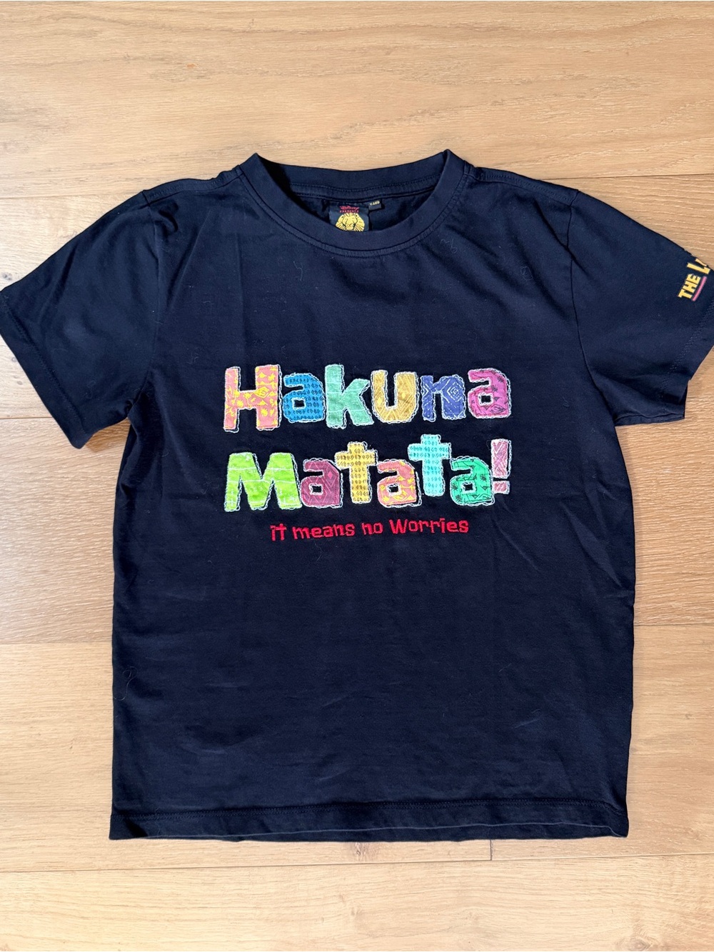 Disney Lion King Broadway Show Hakuna Matata Appliqué Tee Youth M Wms XS Africa